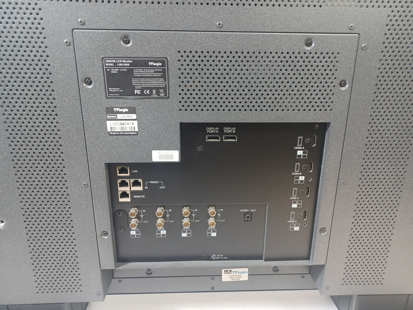 TV Logic LUM-550W Professional 3840x2160 55” HDMI DP SDI UHD 4K Monitor