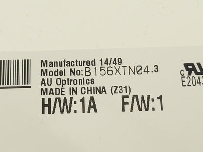AU Optronics B156XTN04.3 15.6" Laptop LCD Display Panel