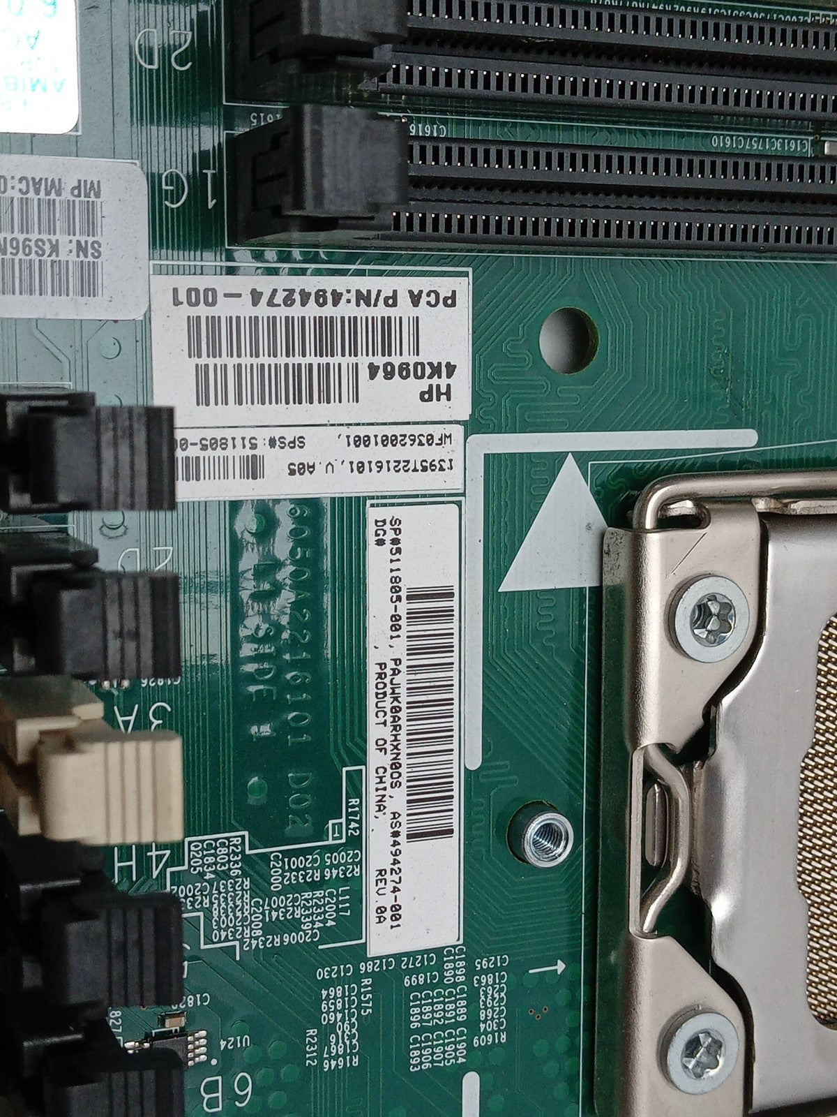 HP ProLiant DL160 G6 Socket 1366 DDR3 Server Motherboard 494274-001