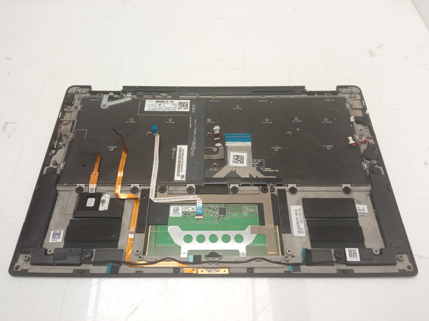 Dell XPS 13 9365 Laptop UK Keyboard Touchpad Palmrest Assembly 0NDTJM NDTJM