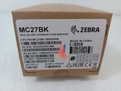 Zebra MC2700 Mobile Computer Handheld 2D Barcode Scanner MC27BK-2B3S3RW
