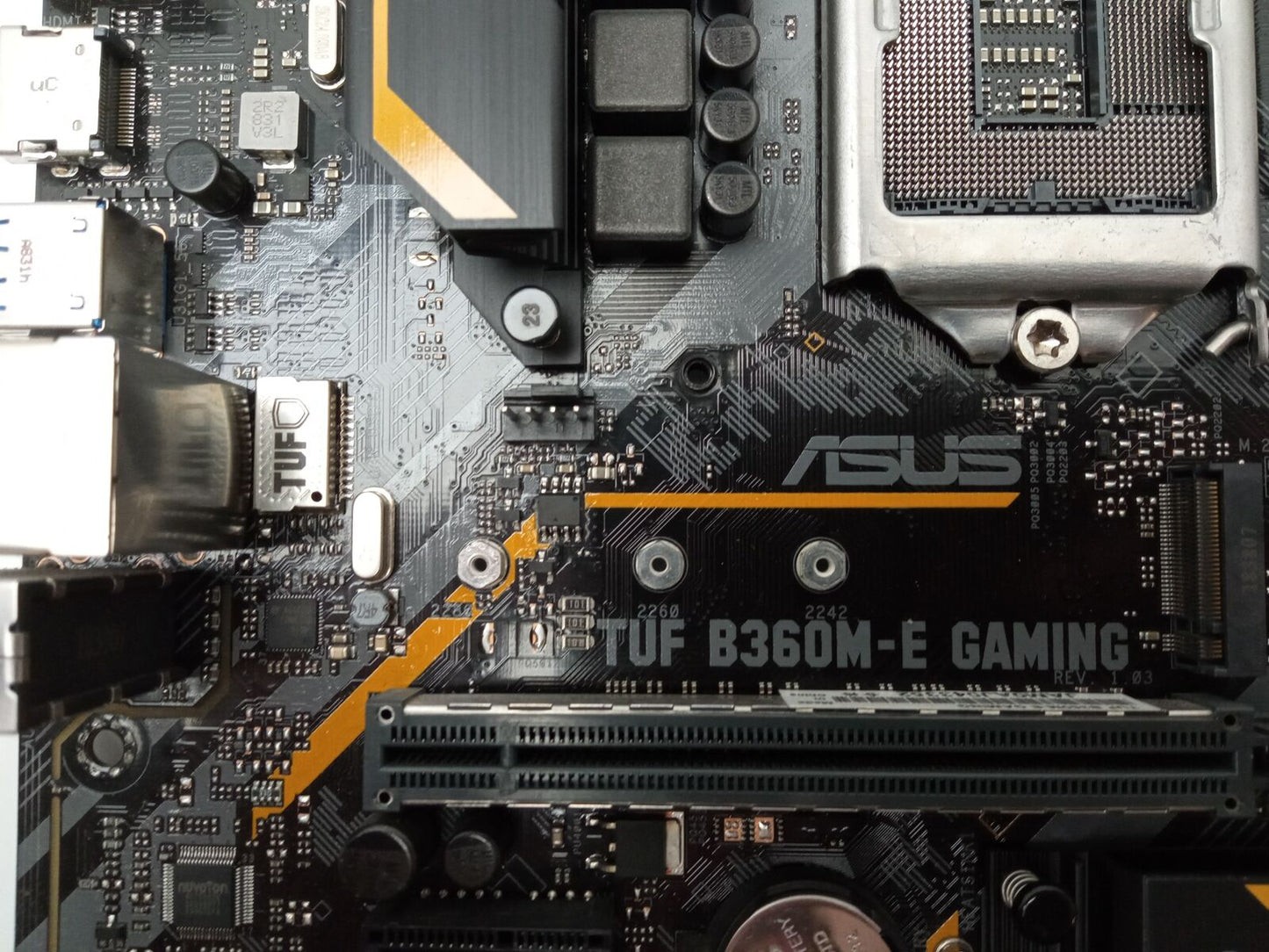 ASUS TUF B360M-E Gaming Socket LGA1151 DDR4 MicroATX Motherboard with I/O Shield