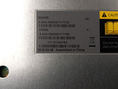 NetApp FAS2552 FAS2554 4 Port 10GbE SFP+ SAS Controller Module 111-01324+E3