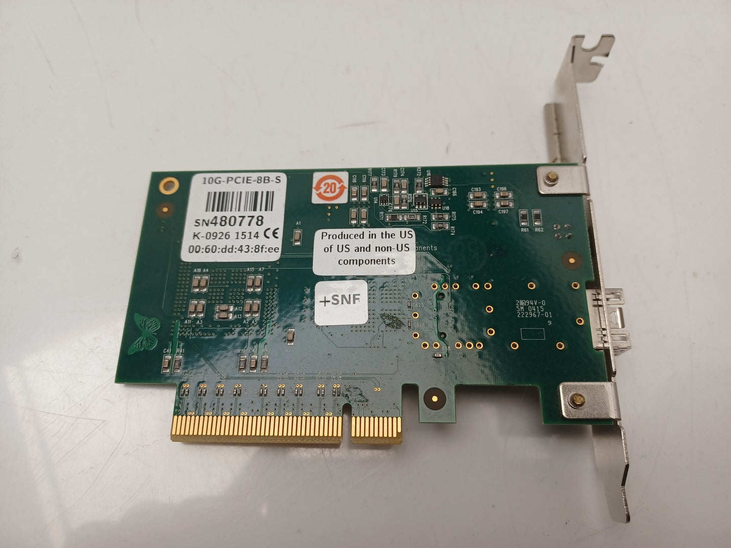 MYRICOM 10GB SFP+ PCIe Network Adapter Card 10G-PCIE-8B-S