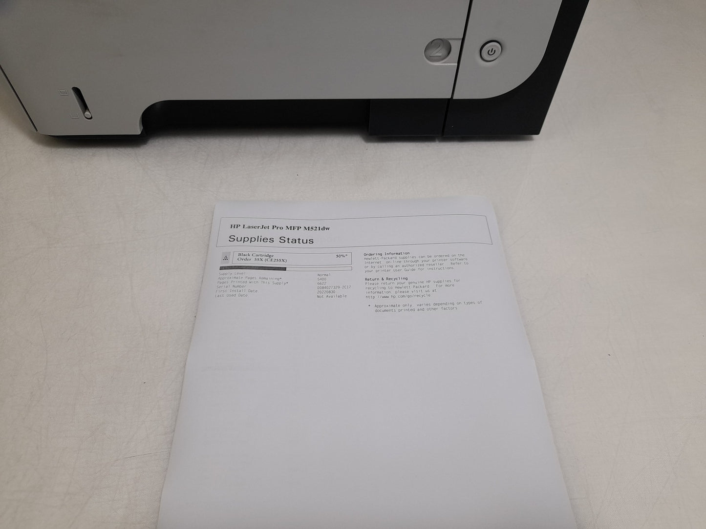 HP LaserJet Pro M521dw A4 Monochrome Multifunction USB LAN Laser Printer