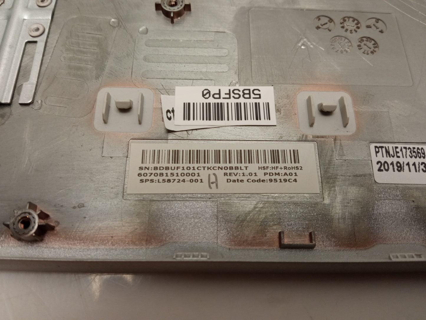 HP ProBook 650 G G7 Palmrest Touchpad Assembly L58724-001