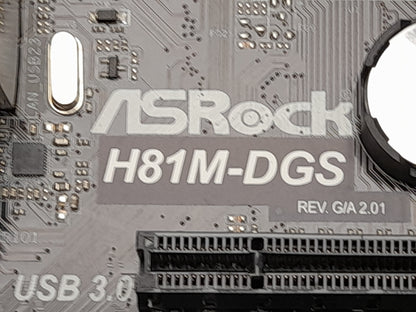 ASRock H81M-DGS Socket LGA 1155 DDR3 PCIe Motherboard With I/O Shield