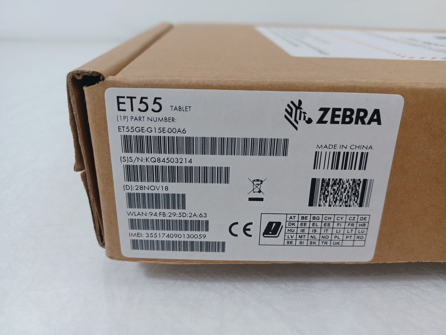 Zebra ET55GE 10" Enterprise Android Tablet ET55GE-G15E-00A6