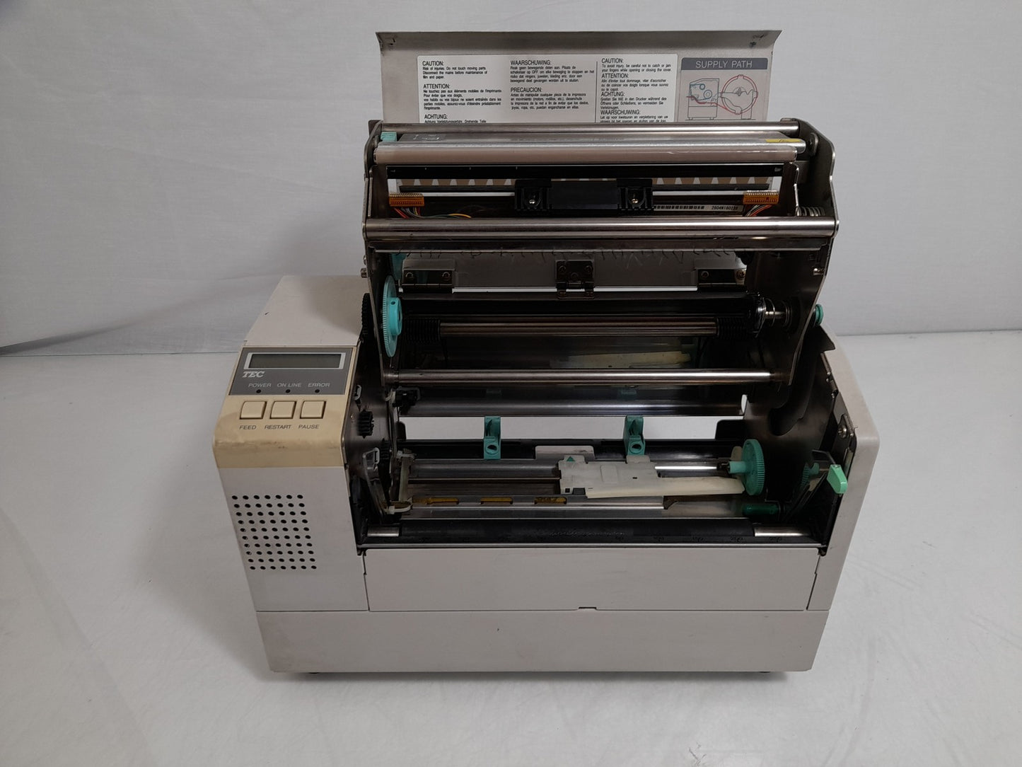 TEC B-852-TS12-QP Parallel & Serial Wide Industrial Label Printer Missing Holder