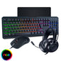 CiT Rainbow USB RGB Gaming Keyboard And Mouse Headset Pad Combo Set
