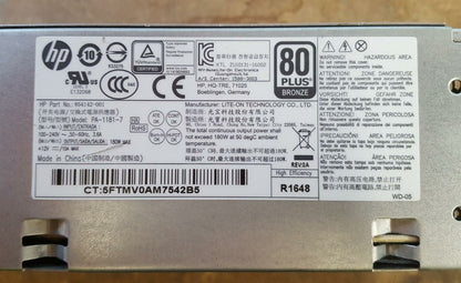 HP ProDesk 400 G4 180W Power Supply Unit 854142-001