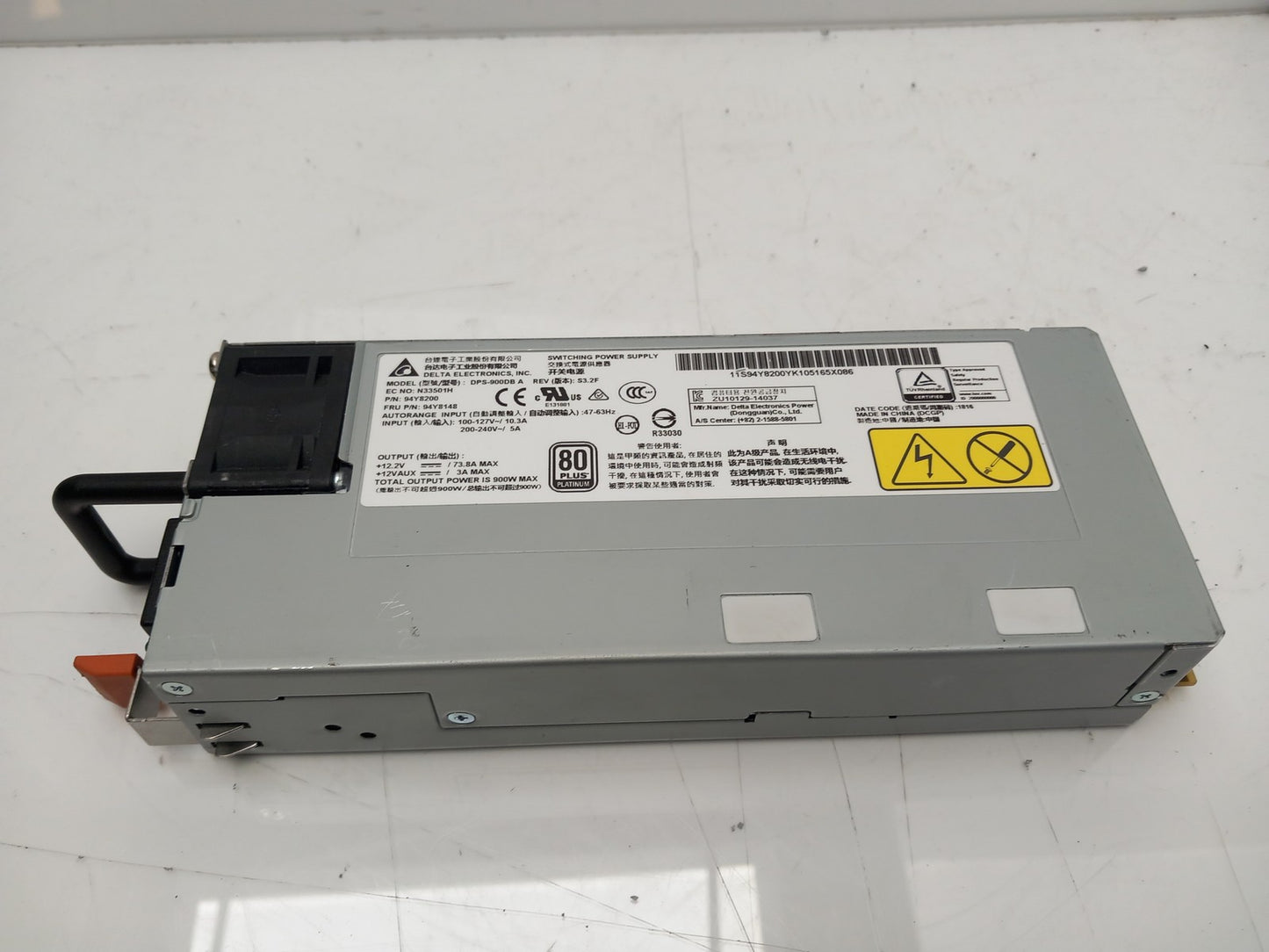 IBM Delta Electronics 900w Server Power Supply Unit 94Y8200