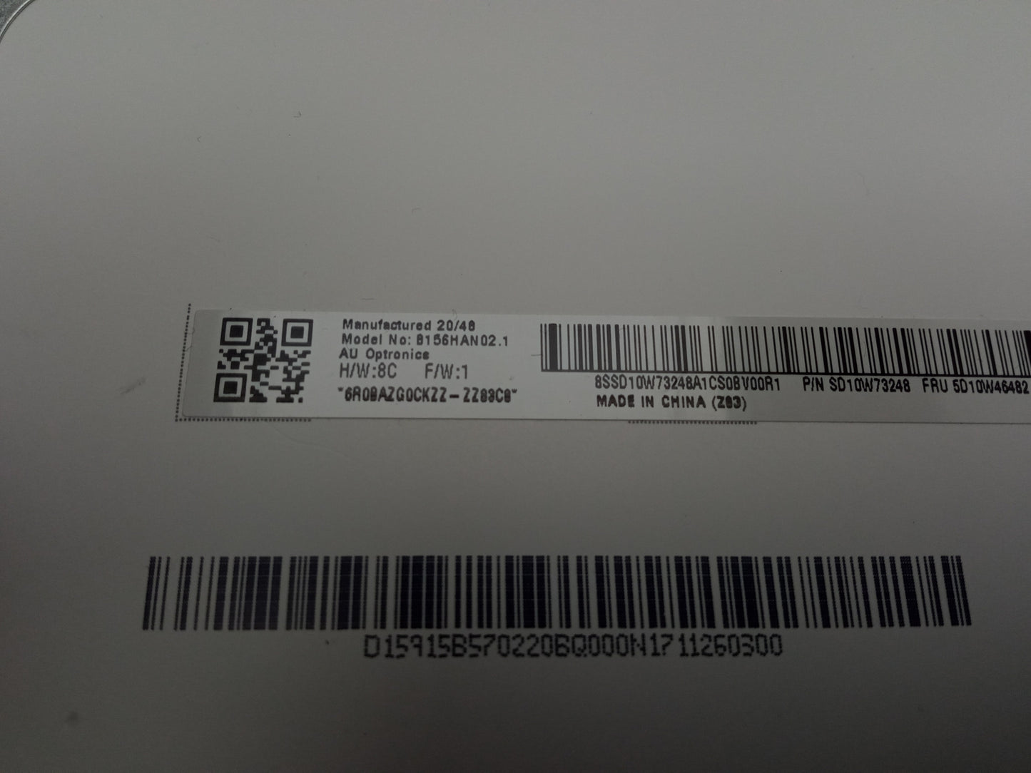 AU Optronics B156HTN02.1 15.6" Laptop Replacement LCD Display Screen