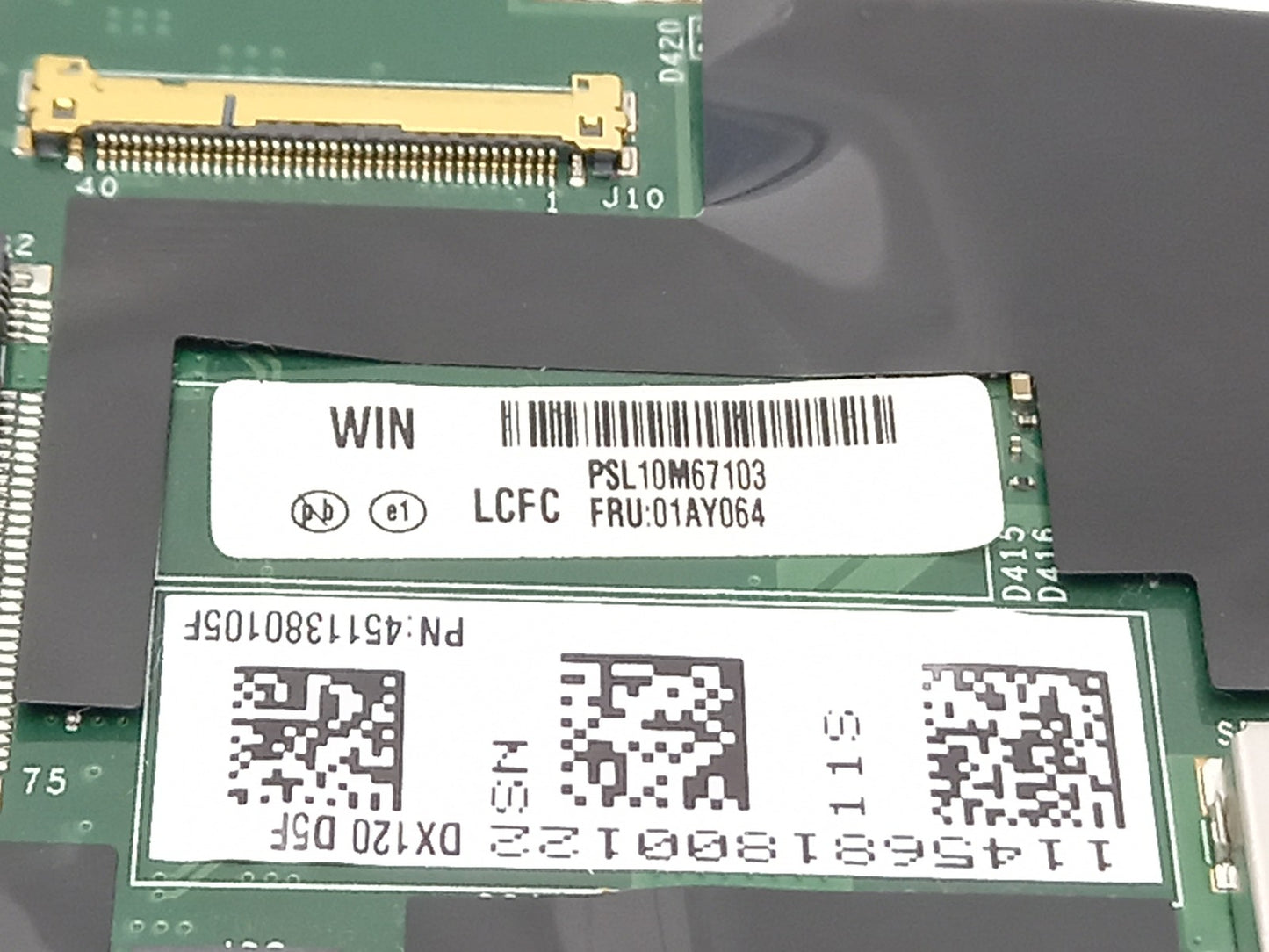 Lenovo Carbon X1 Laptop Motherboard with i5-7200U 2.50 GHz 8GB 01AY064