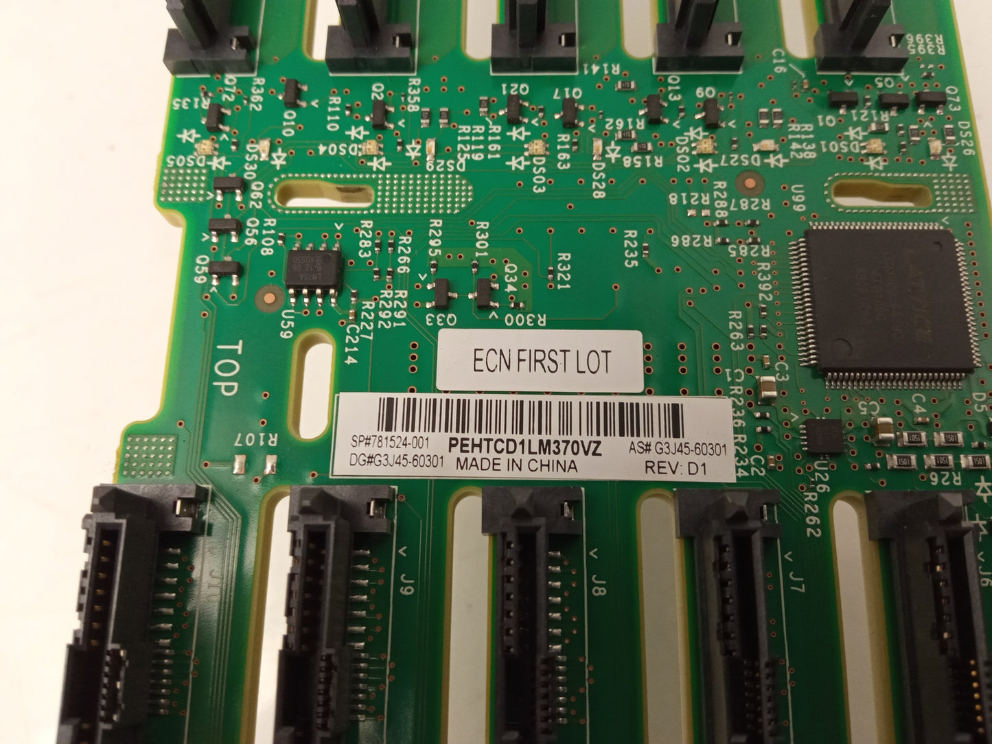 HPE StoreVirtual 3200 25 Bay 2.5" SAS SATA HDD Backplane 781524-001 G3J45-603001