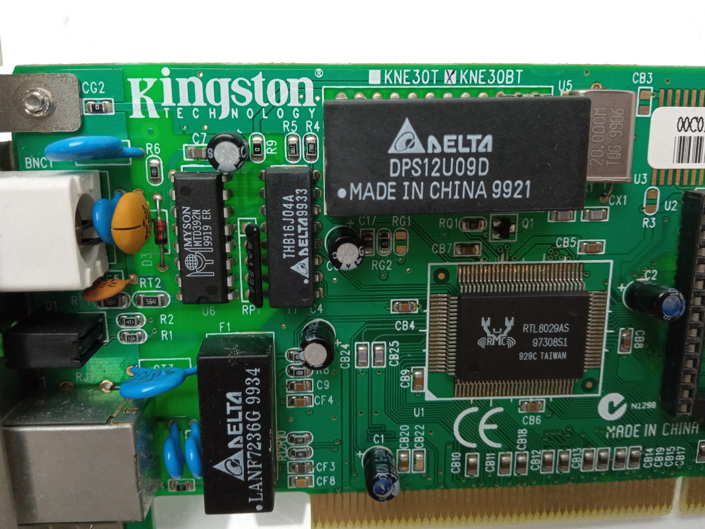 Kingston KNE30BT PCI Network Adaptor Card 9920237-002.B02