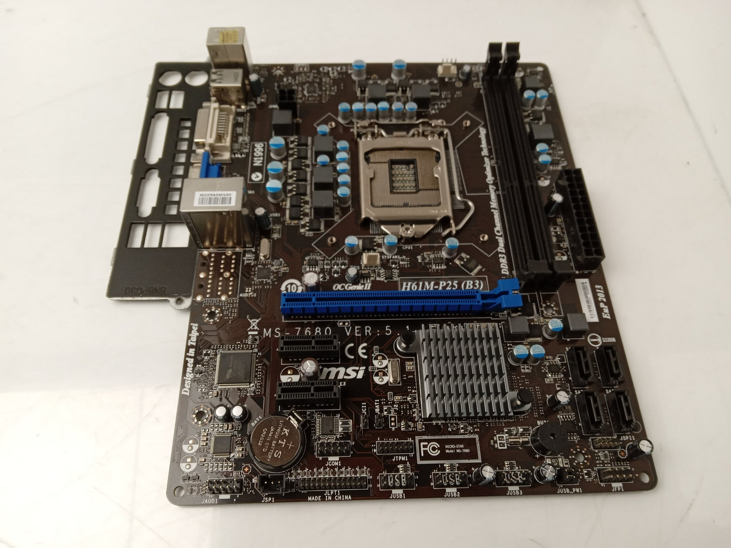 MSI H61M-P25 (B3) Socket LGA 1155 DDR3 Motherboard With I/O Shield