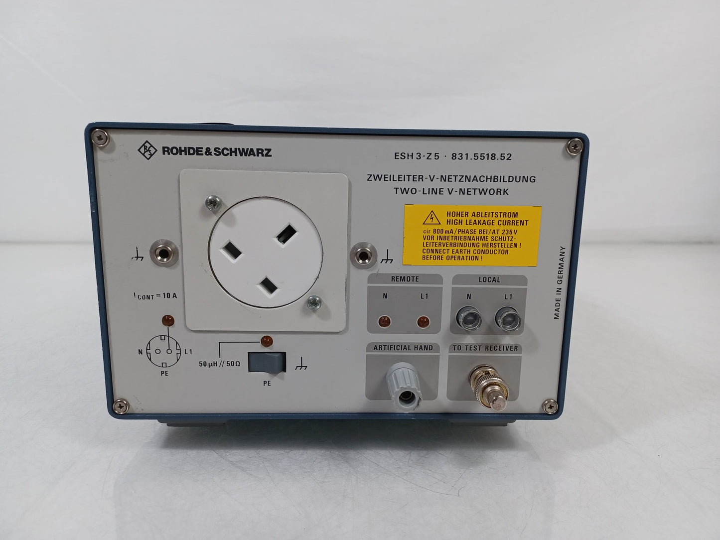 Rohde & Schwarz ESH3-Z5 50 µH Two-Line V-Network 831.5518.52