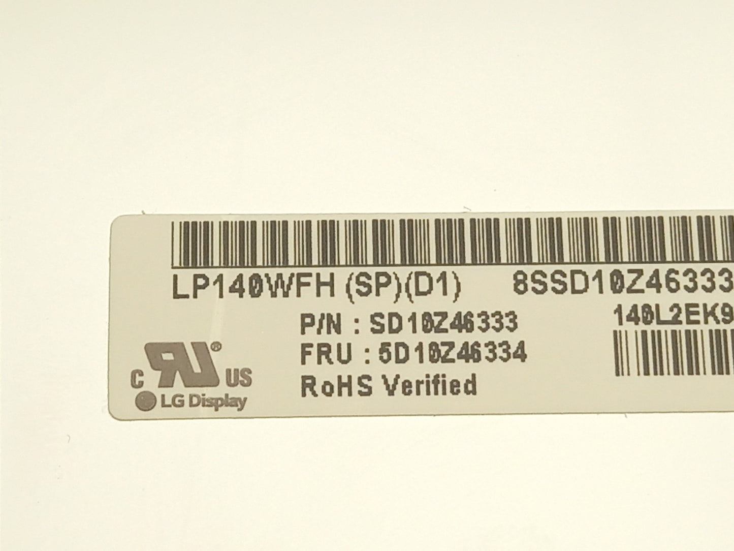LG Display LP140WFH (SP)(D1) 14" Laptop LCD Display Panel