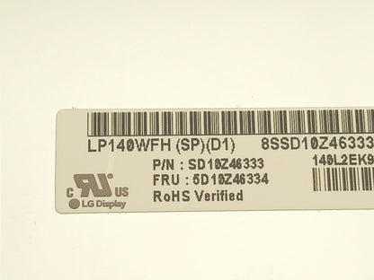 LG Display LP140WFH (SP)(D1) 14" Laptop LCD Display Panel
