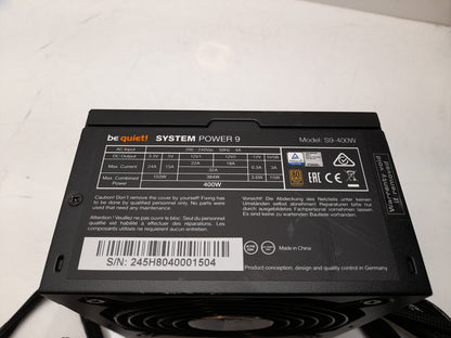 Be Quiet! S9-400W 400W ATX Power Supply Unit