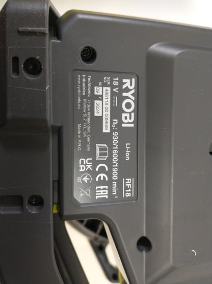 Ryobi ONE+ RF18-0 18V Cordless 3-Speed Whisper Fan - No Battery