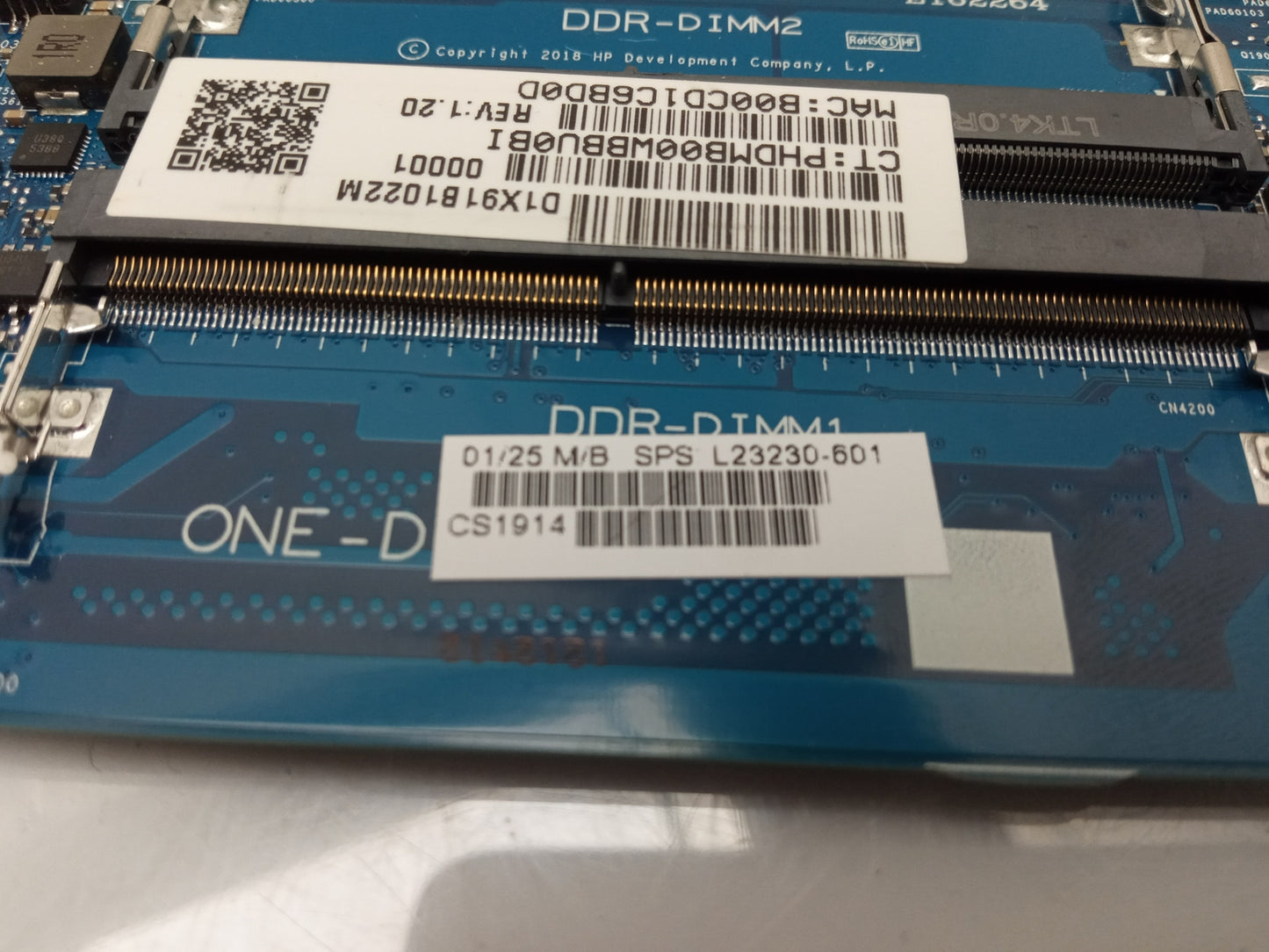 HP 14-CK Laptop Motherboard with i3-7020U 2.30 GHz CPU DDR4 L23230-601