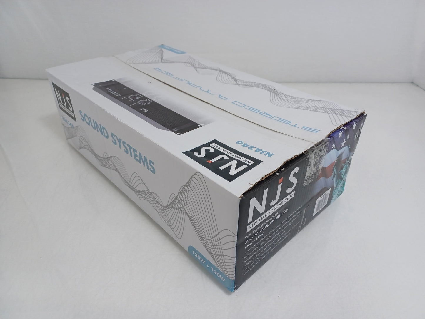 NJS NJA240 Stereo 2x 120W RMS 2U Rackmount Power Amplifier