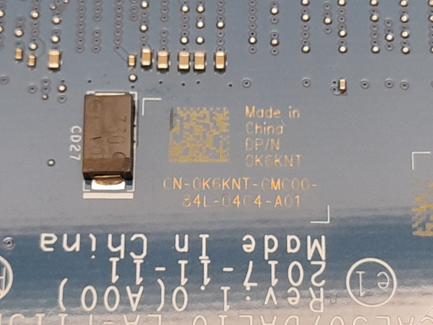 Dell Latitude 3490 3590 i3-6006U DDR4 Laptop Motherboard 0K6KNT K6KNT