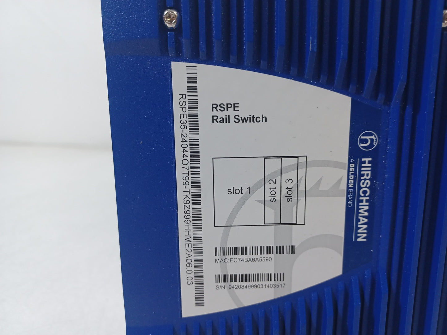Hirschmann RSPE35 Industrial Power Enhanced Ethernet Rail Switch