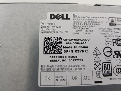 Dell Optiplex 3060 7060 260W Power Supply Unit 03YNRJ 3YNRJ