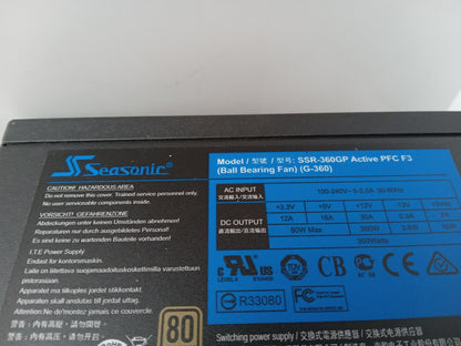 SeaSonic 360W ATX Desktop PC Gold Power Supply Unit SSR-360GP