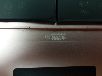 Apple MacBook A1534 2016 12' Rose Gold Battery Bottom Case Assembly 613-03891-A