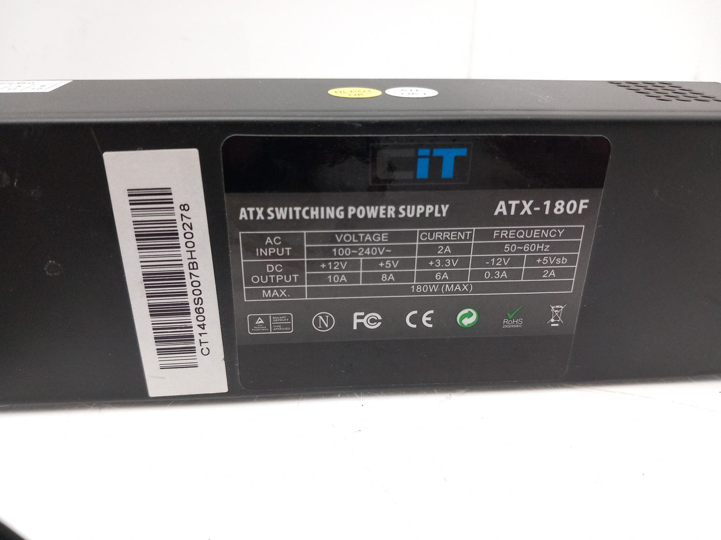 CIT ATX-180F 180W Mini-ITX Desktop Power Supply Unit