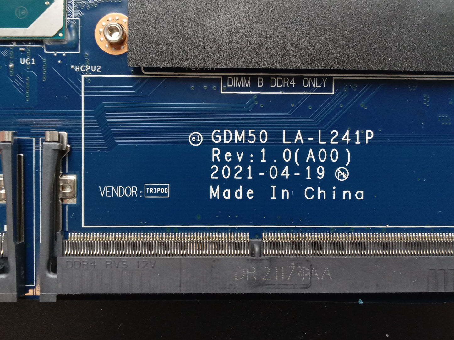 Dell Inspiron 15 3510 DDR4 Laptop Motherboard i3-1115G4 3.00 GHz 069V6G LA-L241P