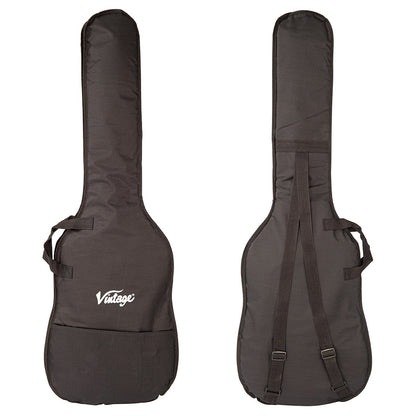 Vintage V40 Coaster Series Bass Guitar Pack ~ Left Hand Boulevard Black