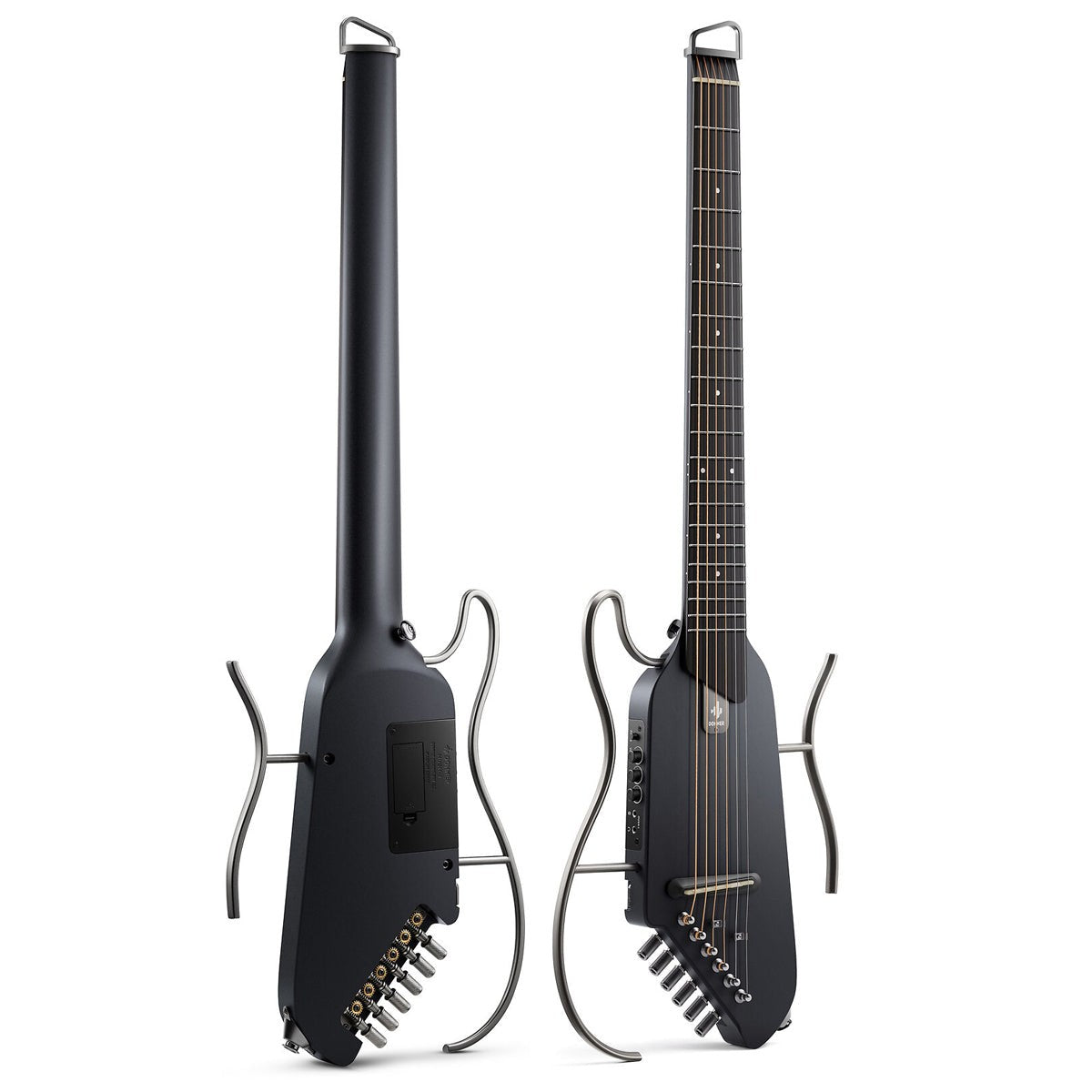 Donner HUSH-I Acoustic Electric Travel Portable Guitar ~ Black