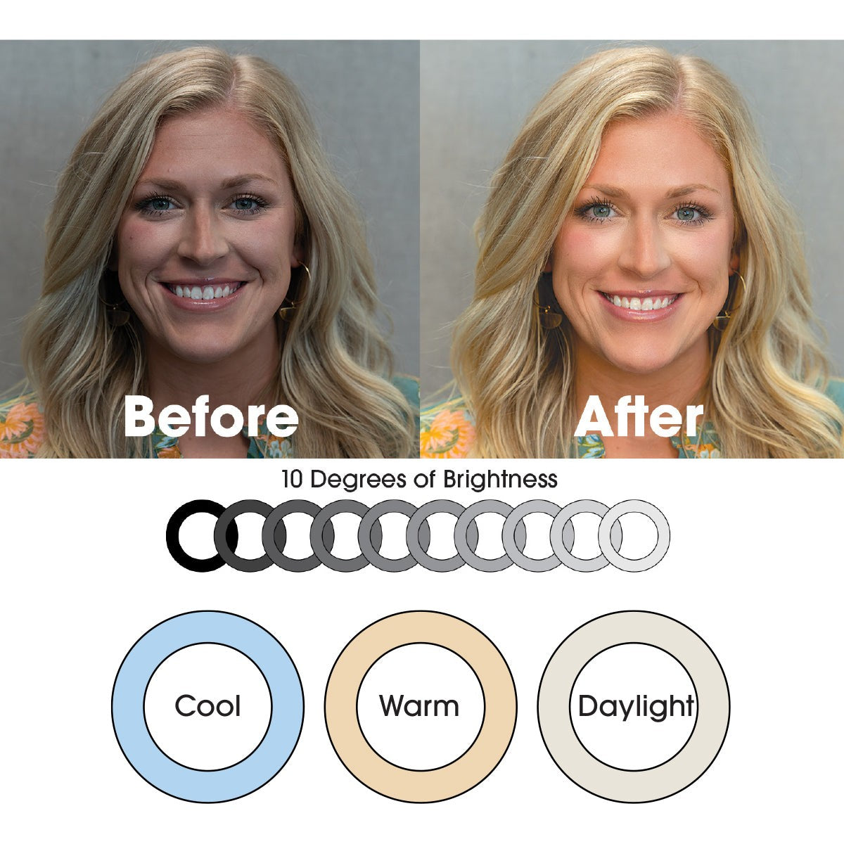 CAD CLS3 Light Ring with Telescoping Tripod Stand and Phone Holder