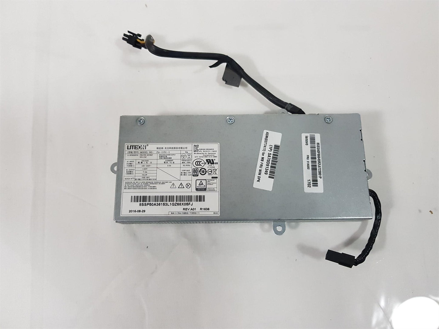 Lenovo IdeaCentre M800z AiO 150W LiteOn Power Supply Unit PA-1151-1 01AG02