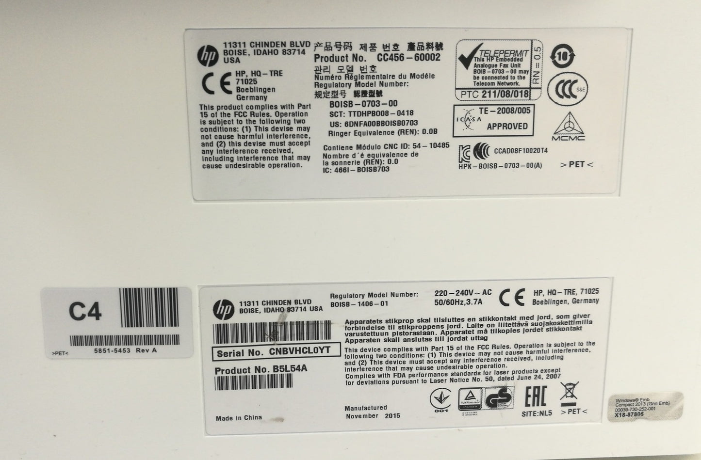 HP Colour LaserJet Enterprise Flow MFP M577 A4 Colour Laser Printer - B5L54A