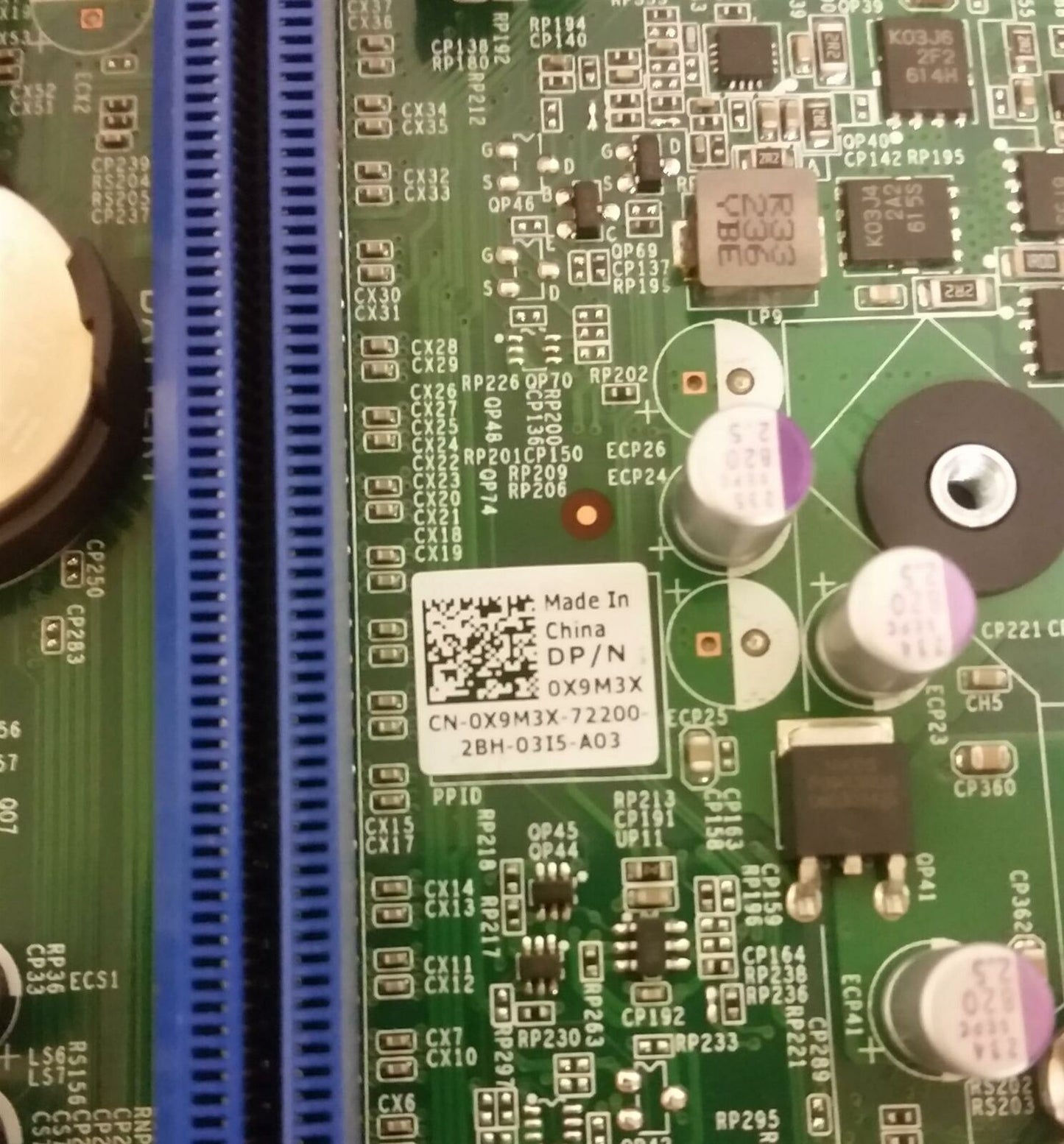 Dell Precision T1650 Socket LGA1155 Motherboard With I/O Shield 0X9M3X X9M3X