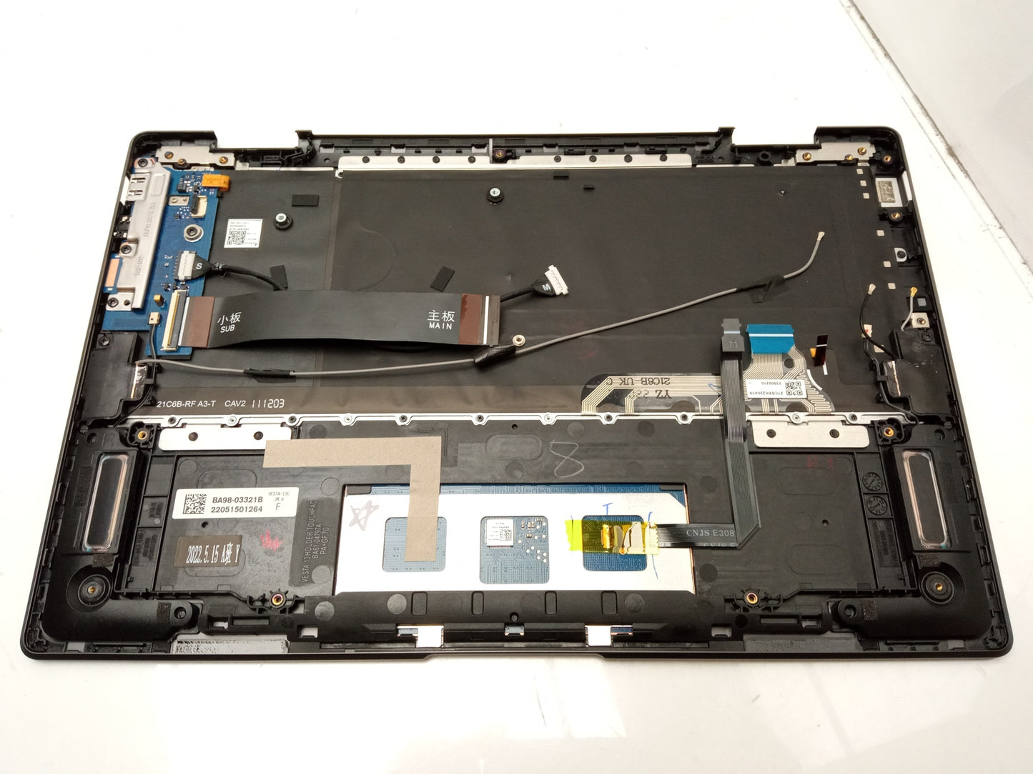 Samsung Galaxy Book2 360 NP730QED 13" Laptop Palmrest Assembly BA98-03321B