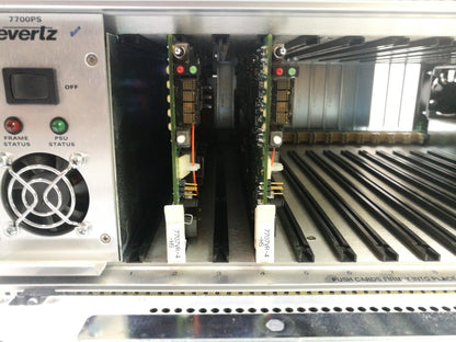 Evertz 7700FR-C Chassis W/ 2x Evertz 7700/7800 VistaLINK 7707MT-HD2 Fiber