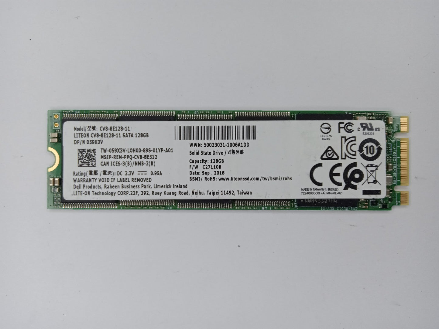 Lite-On CV8-8E128-11 128GB 2280 M.2 SATA Solid State Drive SSD