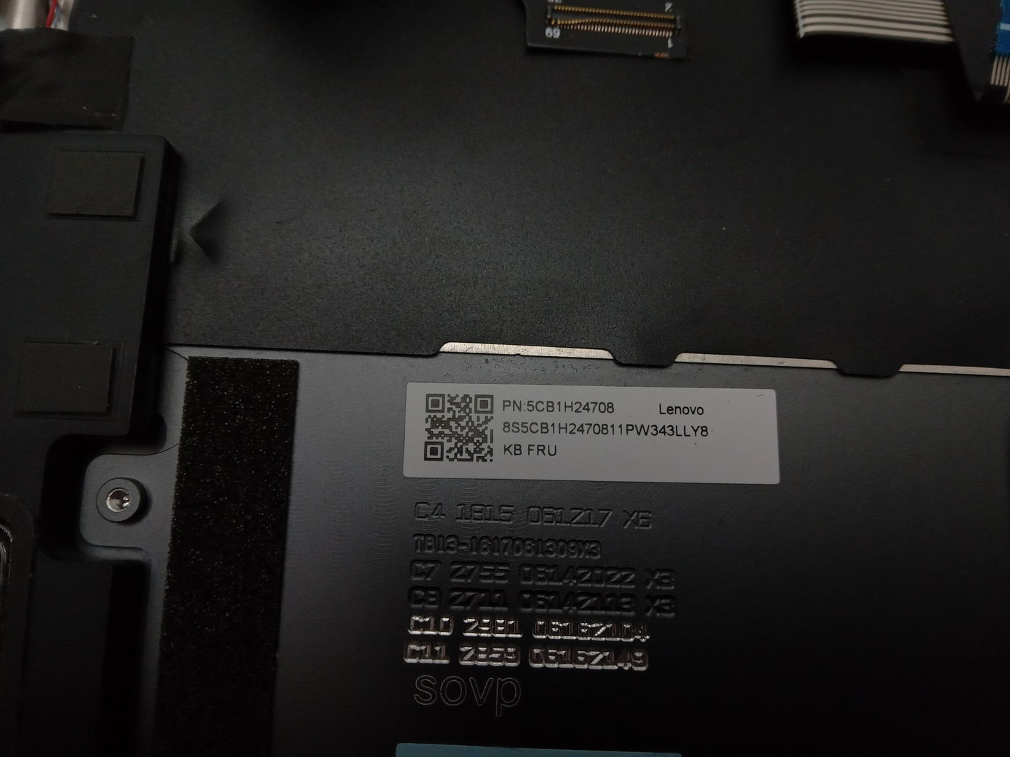 Lenovo ThinkBook 13x G2 IAP Laptop Keyboard Touchpad Palmrest Assy 5CB1H24708