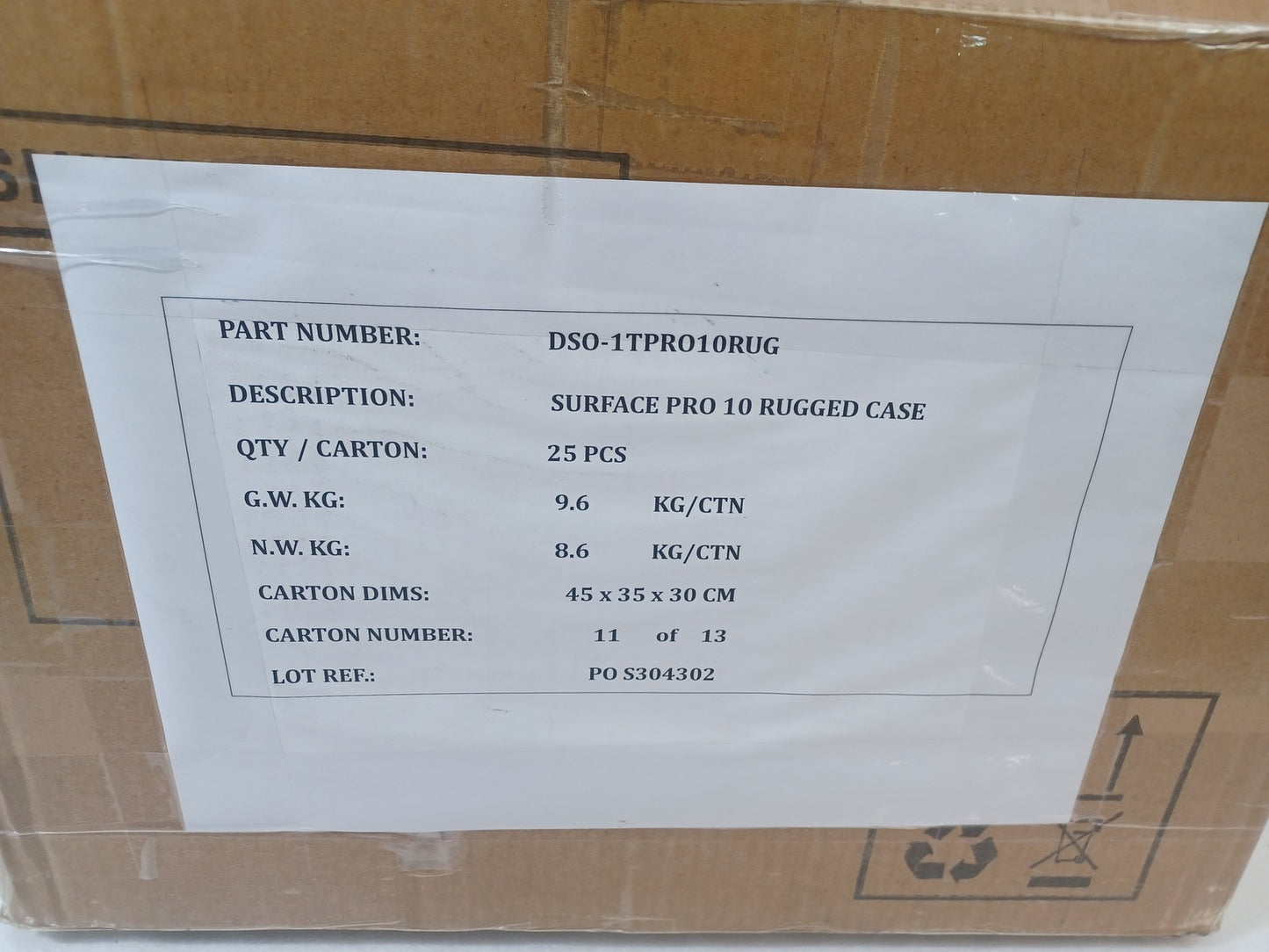 Generic Surface Pro 10 Rugged Drop And Shock Proof Case Hand Strap - Pack Of 25