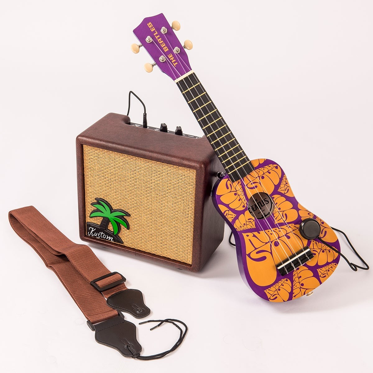 Kustom KUA10 Ukulele Battery Powered 10W Amp Package ~ w/Strap & Piezo Pickup