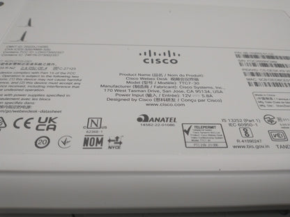 Cisco CS-DESK-K9 Webex Video Conferencing System