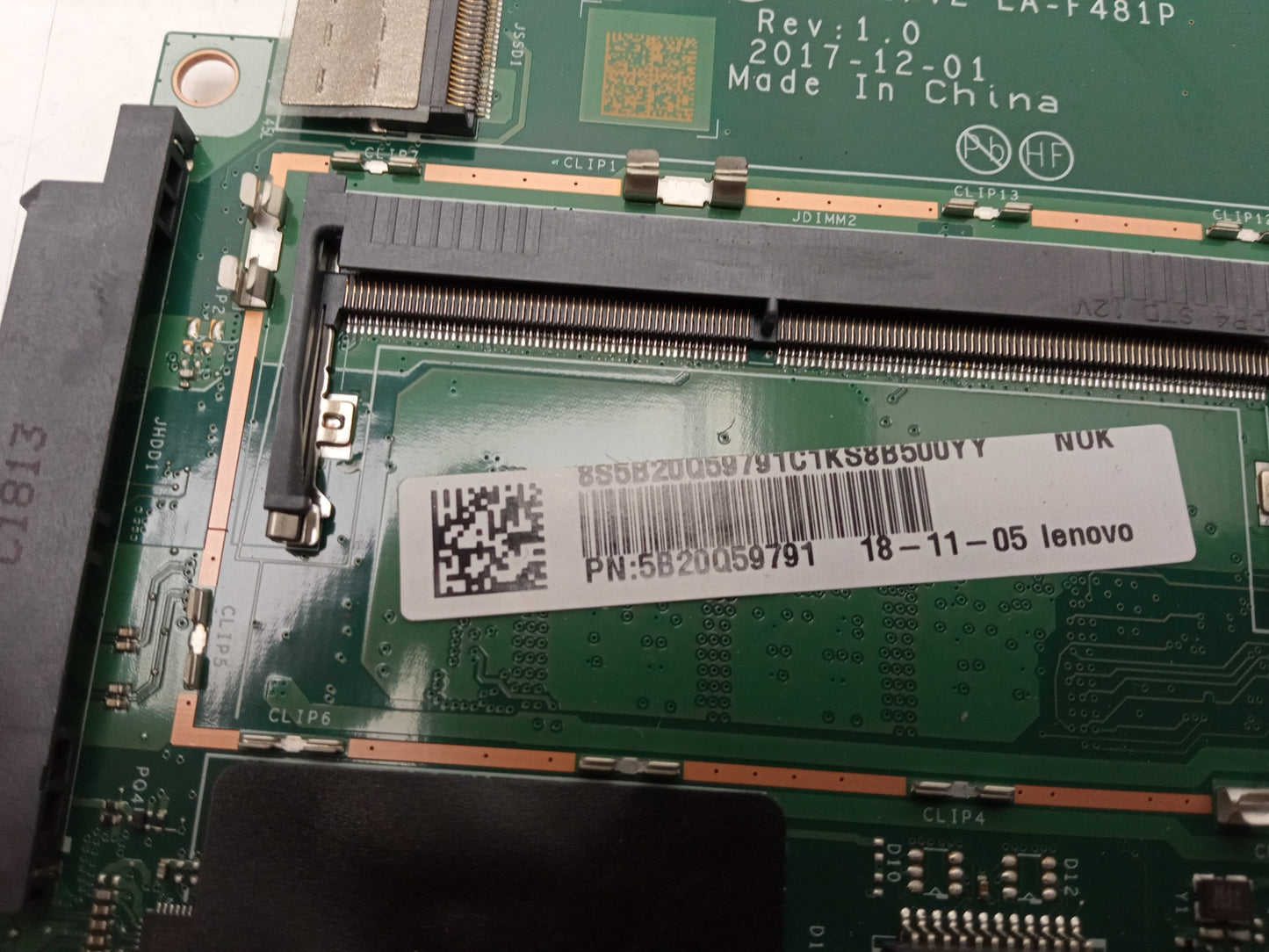 Lenovo V330-14IKB Laptop Motherboard with i5-8250u 1.6GHz CPU DDR4 5B20Q59791