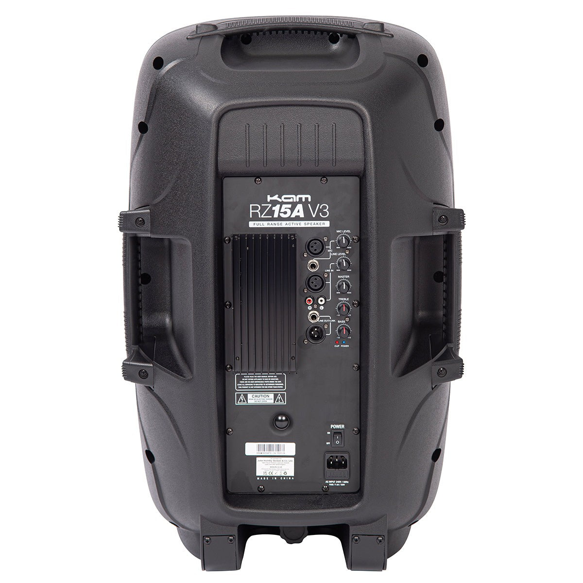 KAM RZ15A V3 15" 1200w Active DJ PA Speaker - With Stand & Remote